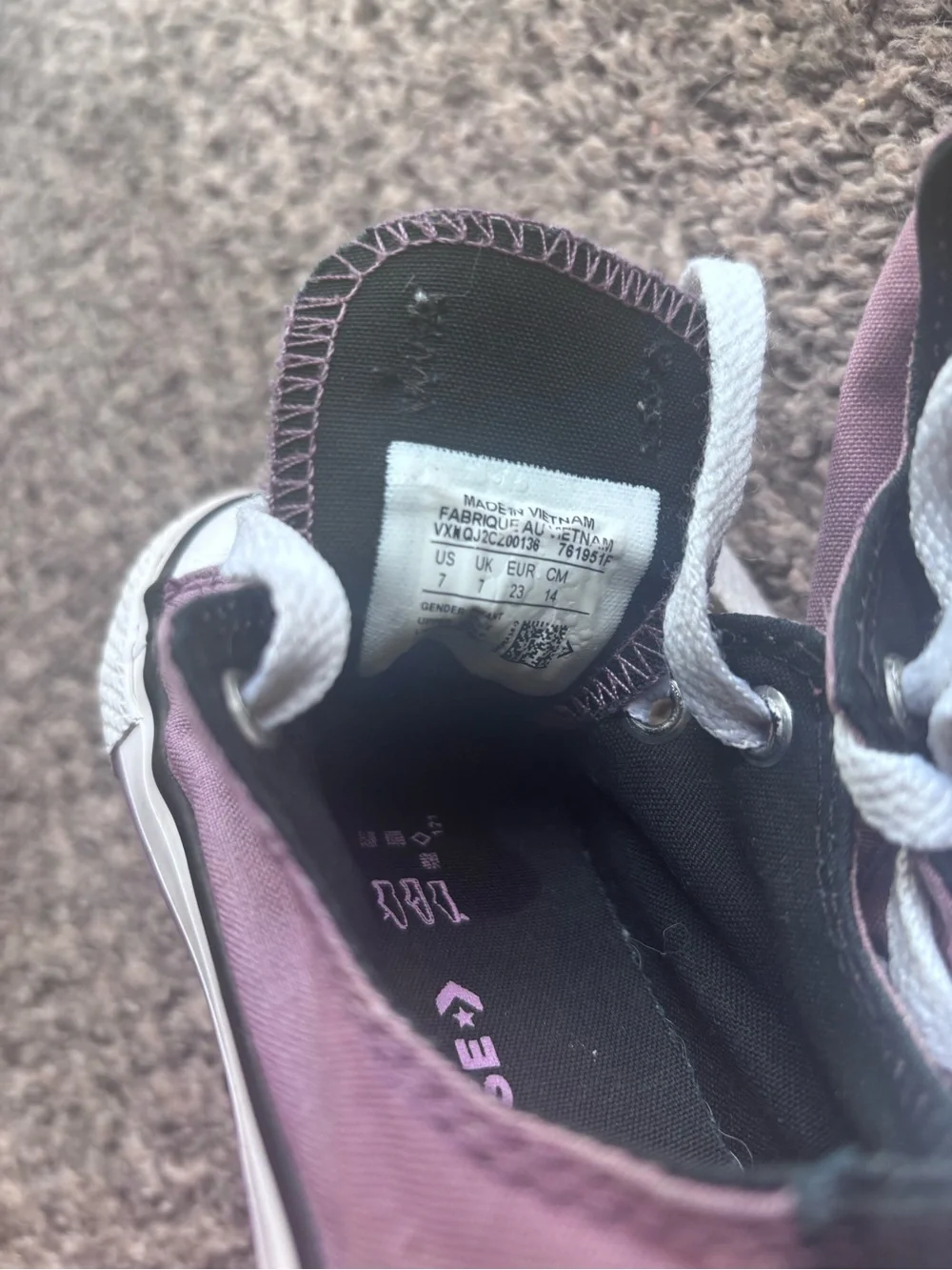 Converse Purple Lace up Shoes
